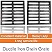 DuuMuut Cast Iron Drain Grate 16x16 in for Vodaland Catch Basin, B-Class 28100 lbs Heavy-Duty Driveway Channel Cover, Outdoor Trench Drainage Grate, Square Metal Sewer Cover (True 15.4x15.4)