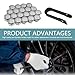 Merdege Pack of 20 Wheel Nut Cap, Automotive Tire Fixed Nut Sleeve, 21mm Tire Center Bolt Caps, Universal for Most Cars SUVs and Trucks (Silver)