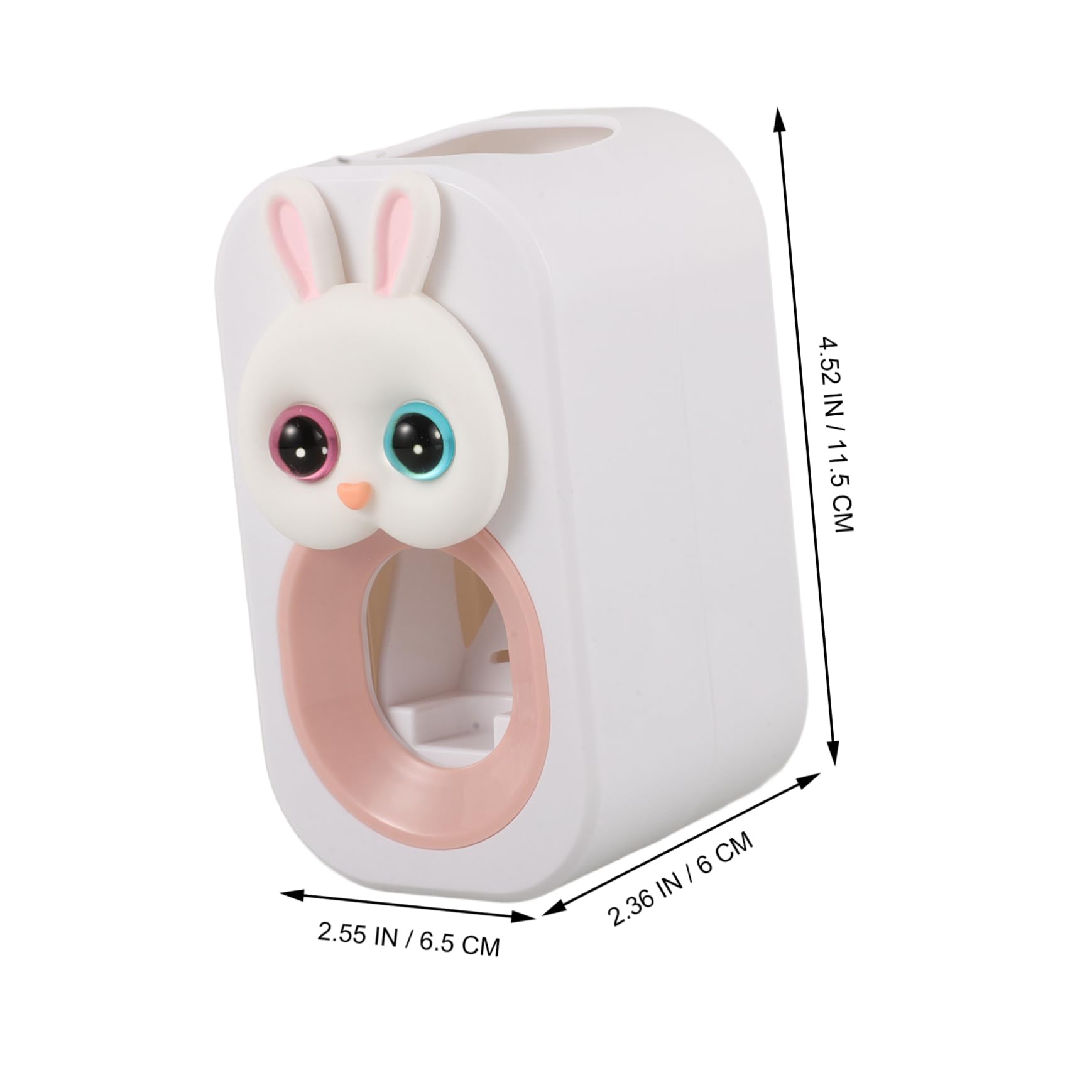 FRCOLOR Bunny Cartoon Toothpaste Dispenser Wall Mounted Toothpaste Squeezer for Bathroom Organization Adorable Toothbrush Holder Durable Squeeze Toothpaste Device