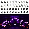 WLJH 74 Led Bulb Dash Lights Extremely Bright T5 2721 18 37 286 Wedge PC74 Twist Socket Automotive Instrument Panel Gauge Light Kits Dashboard Cluster Shift Bulbs Purple Pack of 20