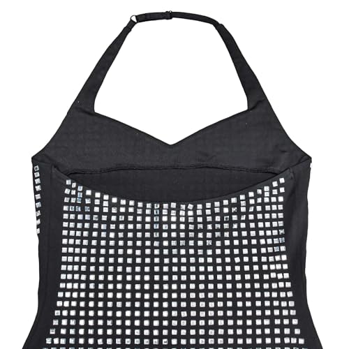 Image of Figdaw Women Sparkle Rhinestone Halter Bodycon Mini Dress