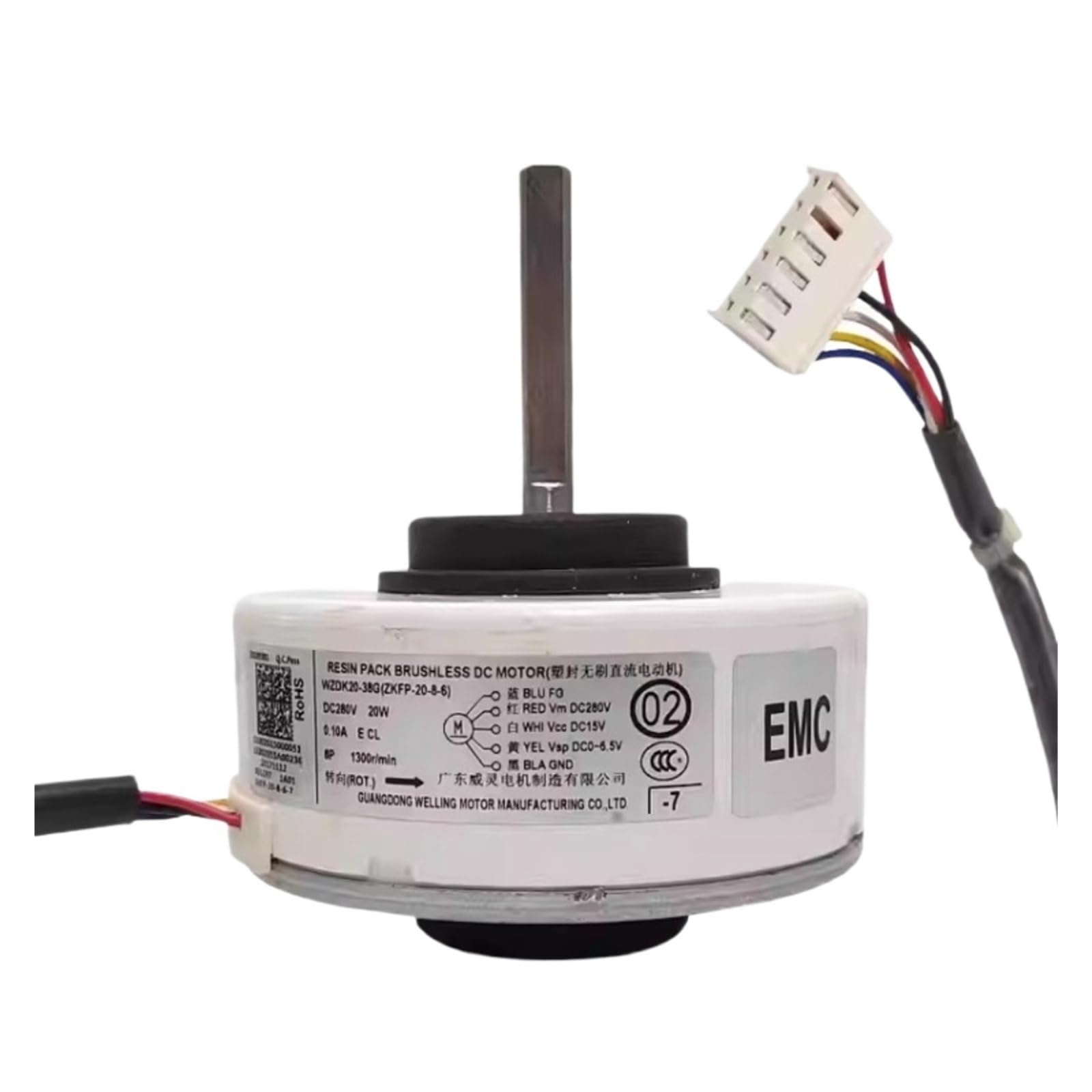 EEZII Compatible For Midea，Air Conditioner Indoor Unit DC Fan Motor WZDK20-38G DC280V 20W 1800r/min ZKFP-20-8-6 Conditioning Parts