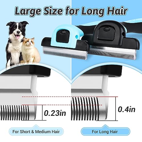 Image of MIU COLOR Long Hair Pet Grooming Brush for Medium & Large Dogs & Cats,Blue