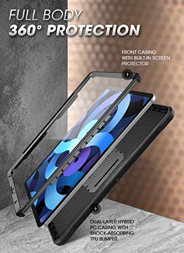 Supcase Unicorn Beetle Pro Series Case Designed For Ipad Air 5 (2022) / Ipad Air 4 (2020) 10.9 Inch, With Pencil Holder & Built-In Screen Protector Full-Body Rugged Heavy Duty Case (Black) #TOP7