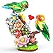 Vziimo Flowers & Love Bird Building Set, Flower Animals Parrot Botanicals Decor Model Kit with LED, Creator Animal Toys Gifts Ideas for Adults and Teens Age 14+ (1050 PCS)