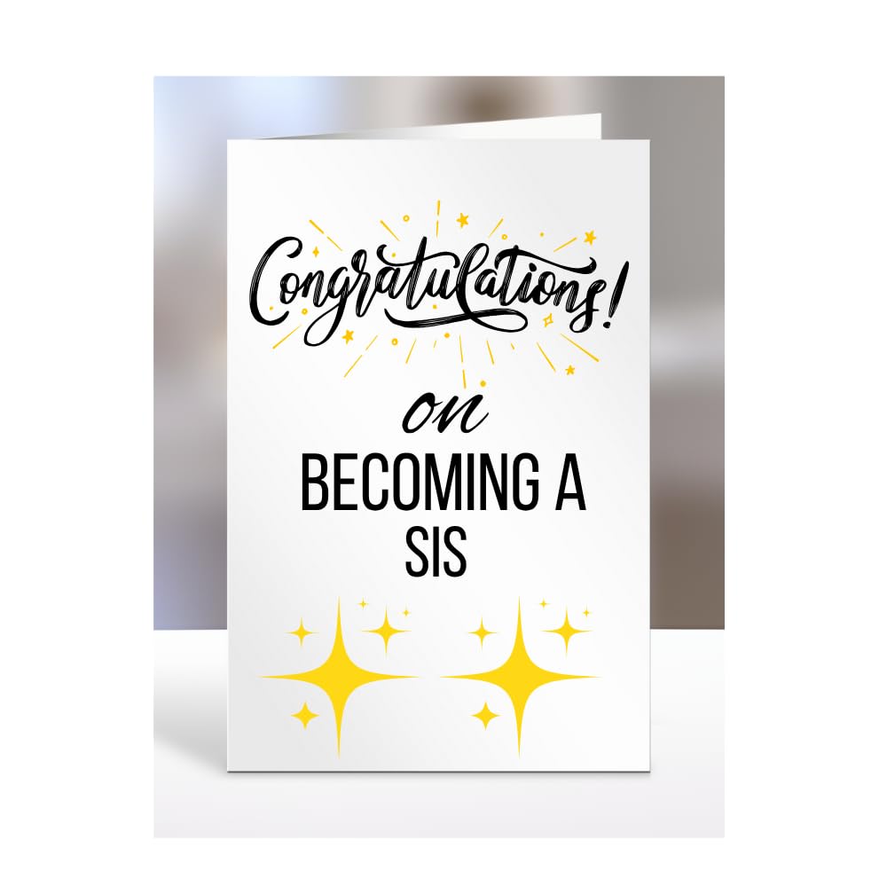 Congratulations on becoming a Sis card, Gifts for Men, Women, Presents for Christmas, A5-79_158 โ image 1