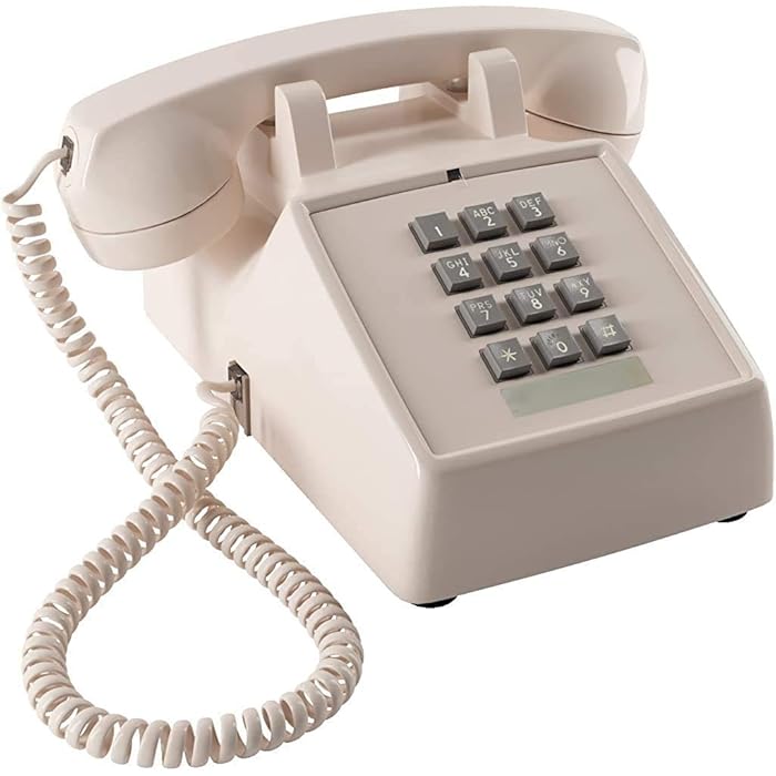 Buy Single Line Corded Desk Phone with Red Indicator, Retro Phone with