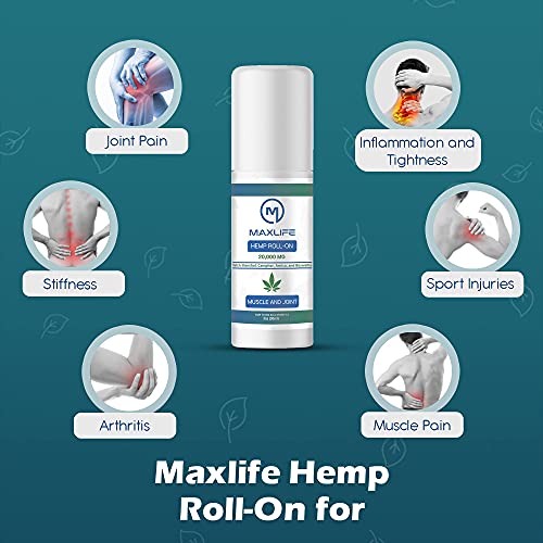 Maxlife Nano Hemp Pain Relief Roll On - Topical Pain Relief - Hemp Relief - Joint Pain Relief - Muscle Pain Relief - Hemp Oil for Pain Relief - Arthritis Pain Relief - Arnica Roll On - Image 4