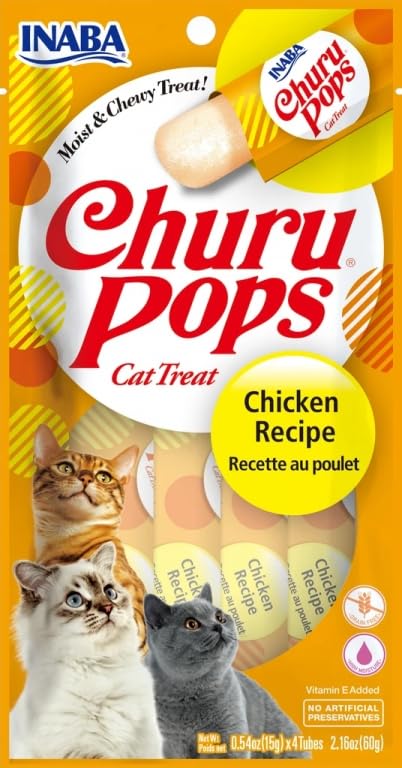 Churu Pops Gatos Snacks para Gatos 12x4x15 Gr (Pollo)
