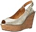 Nine West Women's Cantalope Metallic Wedge Sandal