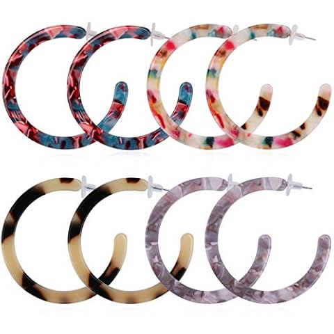 Casoty Acrylic Hoop Earrings for Women Cover
