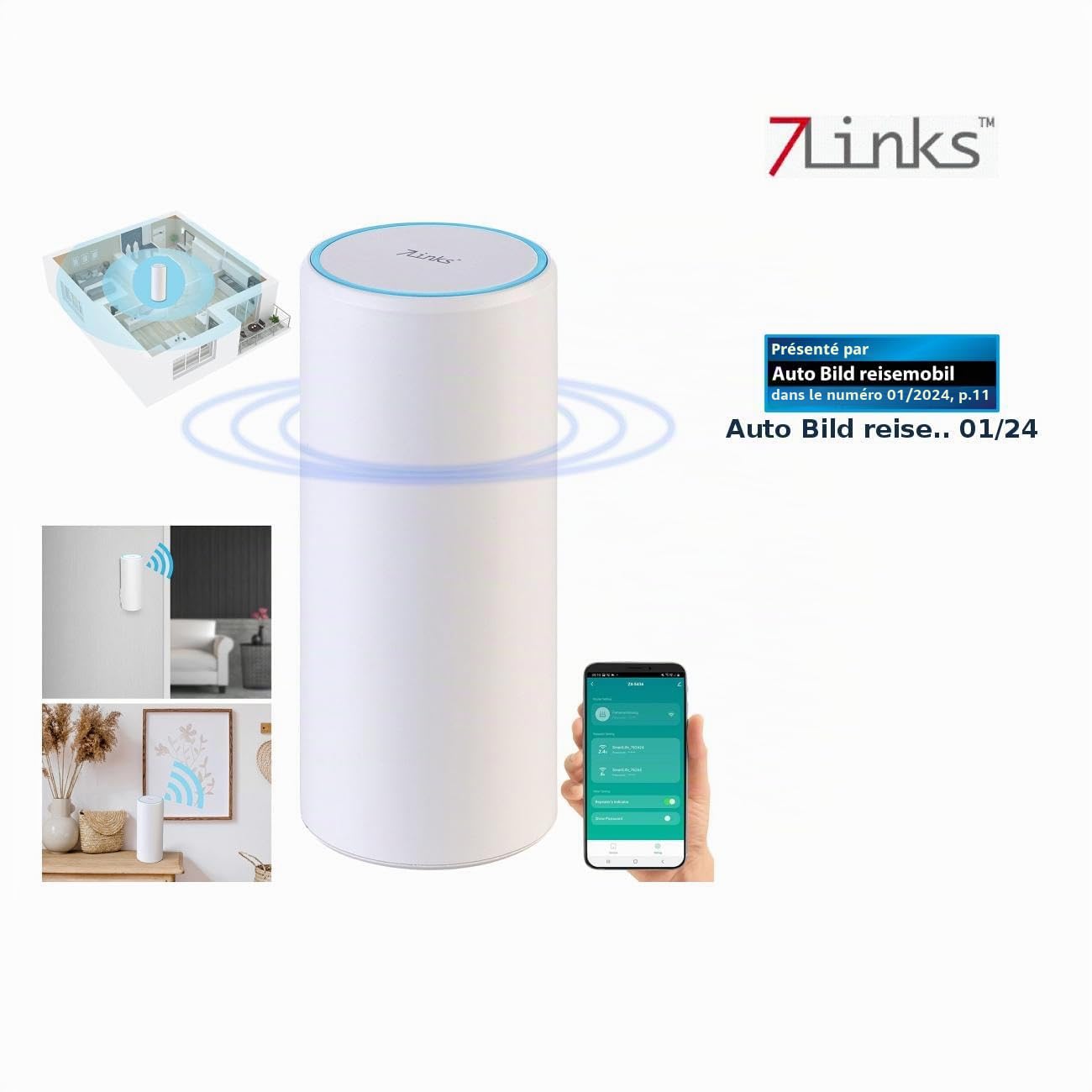 Répéteur wifi d'extérieur connecté 1200 Mb/s WLR-1240 Dual Band 5,0 & 2,4 GHz [7links]