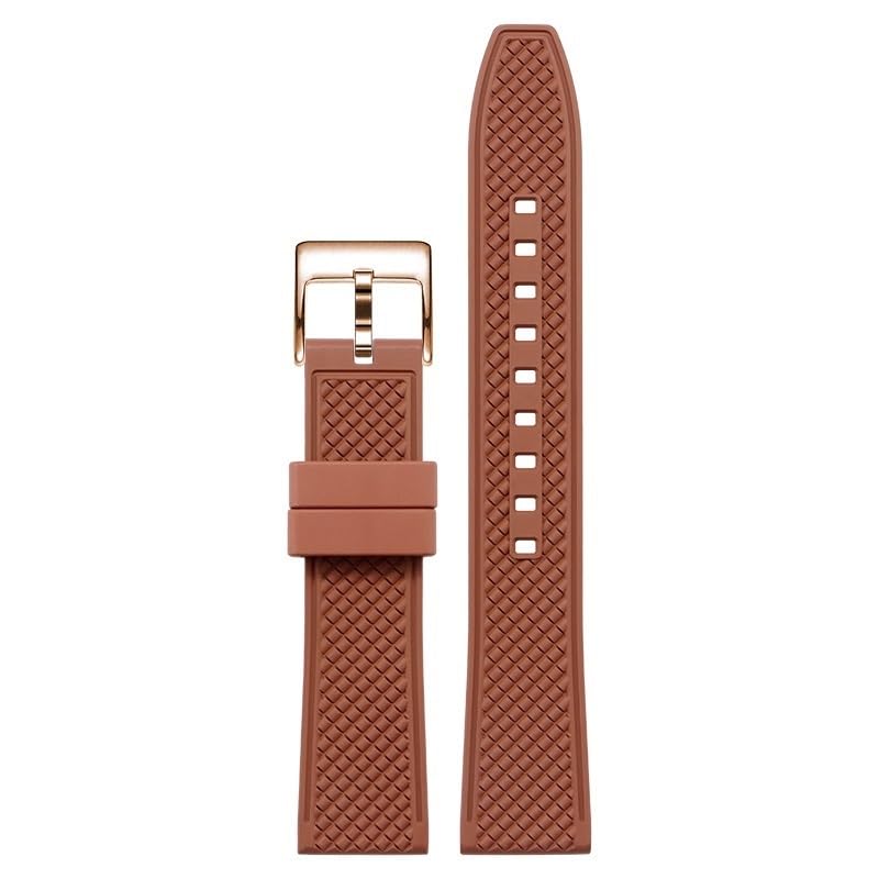Bracelet montre silicone marron 21mm pour Submariner du bureau à la plongée