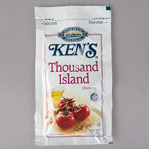 BWS Ken s Foods, Inc. 1.5 oz. Deluxe Thousand Island Dressing Packets, Case of 60