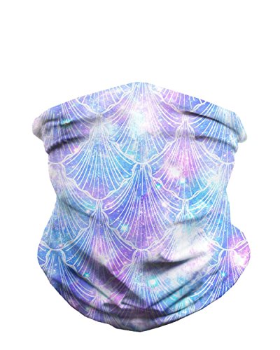 iHeartRaves Celestial Sea Shells Neck Gaiter Face Scarf Mask Bandana Gator