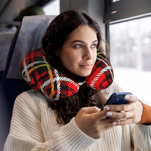 Almohada cervical de poliéster negra para viajes miniatura 6