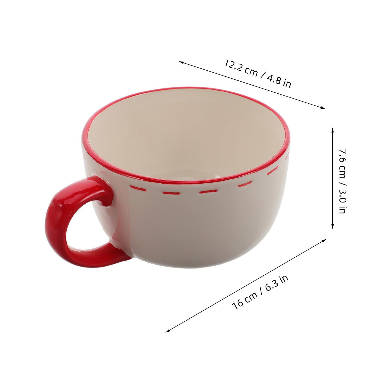 OUNONA Weihnachtsmann-Tasse, 500 ml (17 oz) Keramik-Kaffeetasse mit Henkel