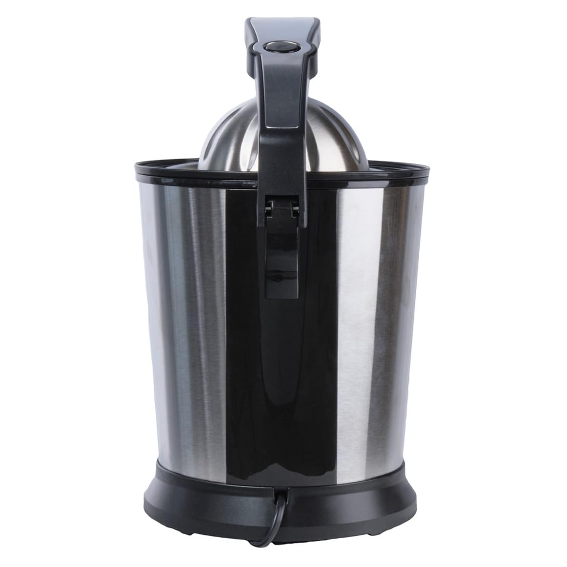 Meubletmoi Presse Agrume Électrique avec Levier de Pression en Acier Inoxydable Chromé Réservoir à Jus de 400 ML - MOTIS