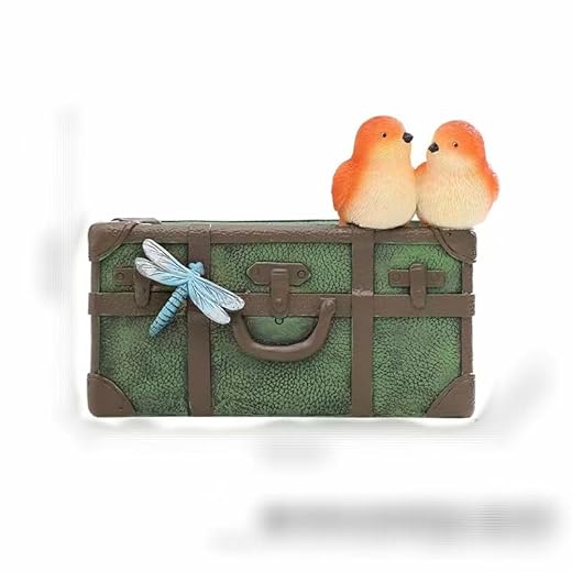 Decorative Vintage Suitcase Resin Planter