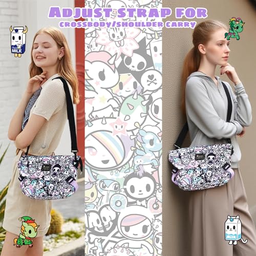 Tokidoki Unicorno Cute Tote Bags for Women Foldable Canvas Tote Bag with Doll Portable Shoulder Handbag for Work Travel2