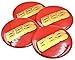 BZQq 4PCS 65mm 3D Hub Wheel Center Caps Badge Sticker (Red)