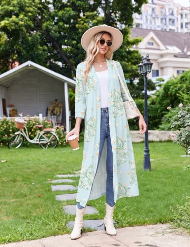 Image of Ekouaer Women Robes Long Knit Bathrobe Soft Kimono Loungewear with Pockets