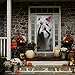 FUNNISM 2PCS Halloween Haunted House Decorrelation: Zombie Hands, Skeleton Door/Window Covers, Indoor/Outdoor