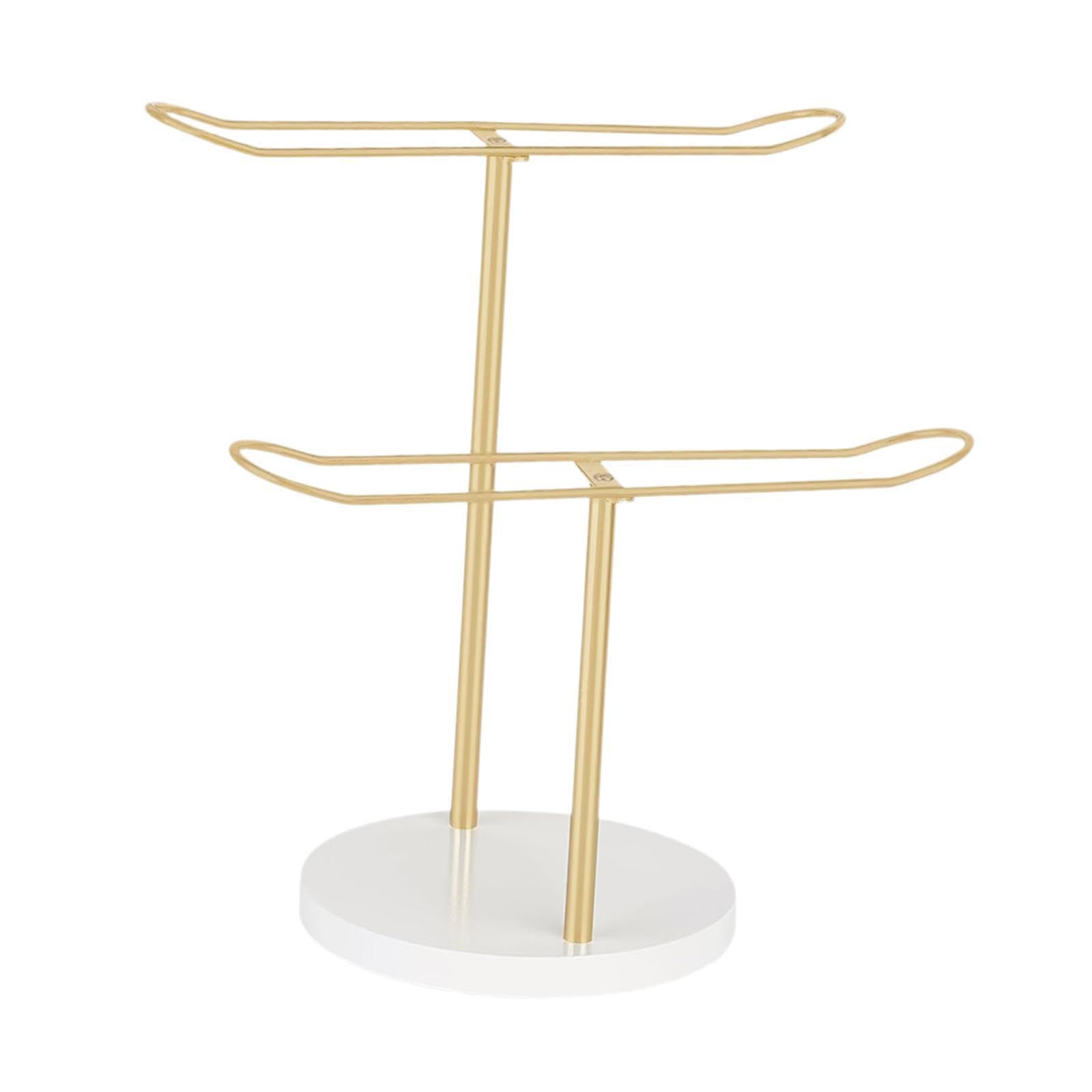 Twisaxc Women's Gold Metal Hair Accessories Jewelry Organizer Stand Chic Storage For Hairbands Necklaces And Beauty Items Bracelets Teen Girl Gifts Headwear Necklace