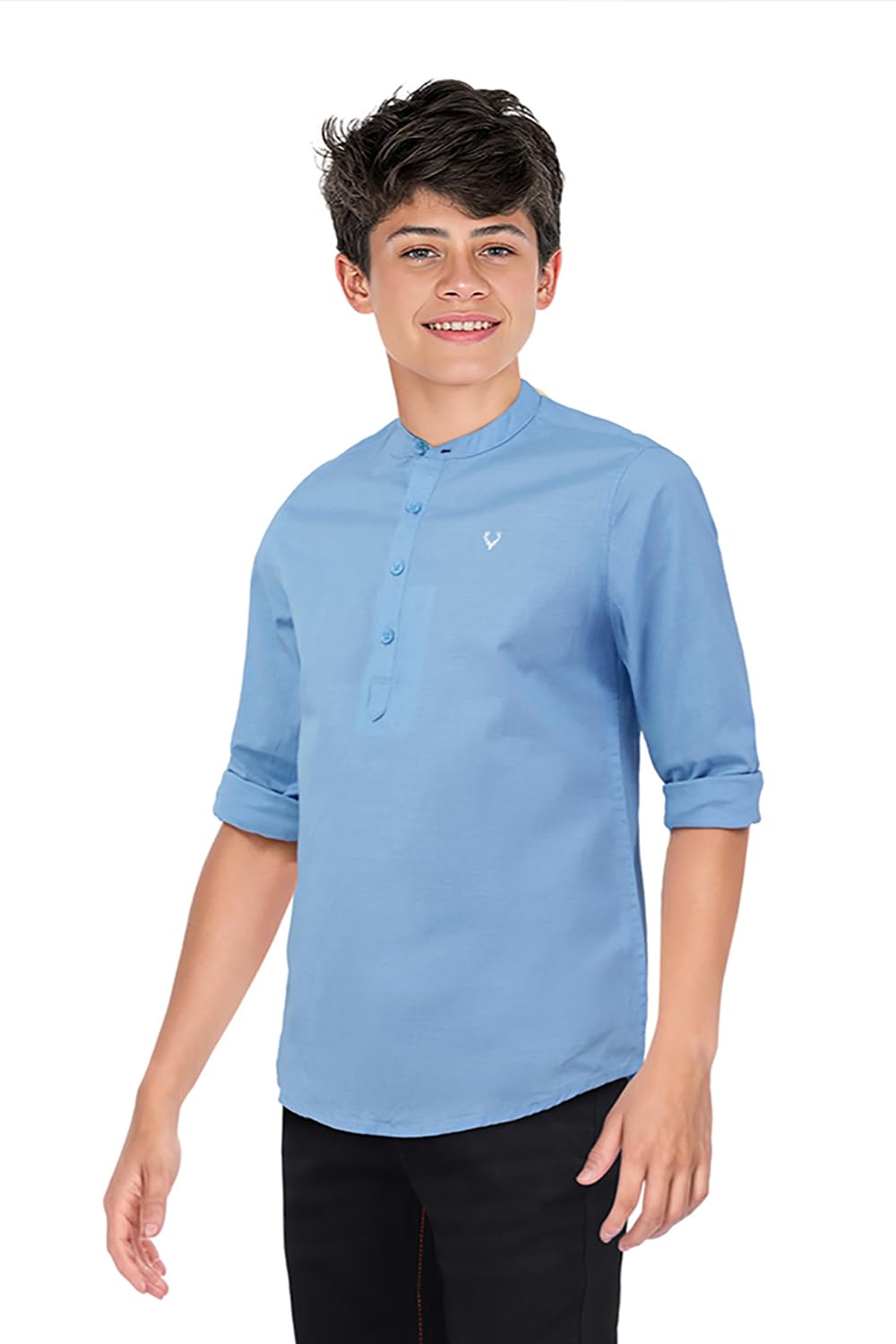 Allen Solly Boy's Regular Fit Shirt (ABSFCKRB908385_Light Blue - Image 3 thumbnail