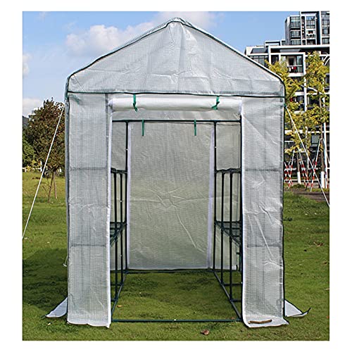 Tipo de Invernadero Tipo Invernadero EDUCACIÓN FÍSICA Planta Cubierta jardín Dos Capas balcón al Aire Libre Temperatura retención Vegetal cobertizos con Marco (Size : 280X143X195cm)