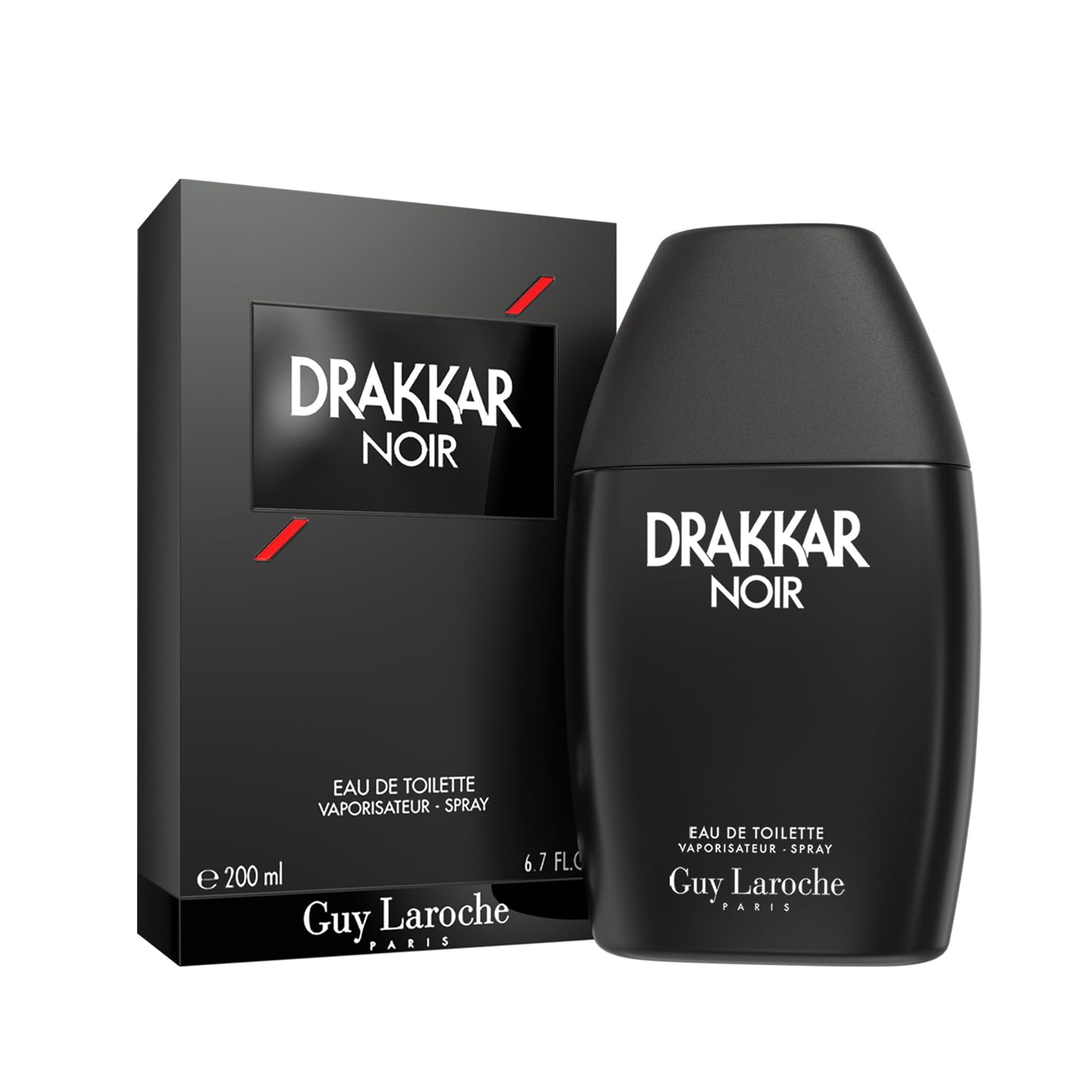 Guy Laroche Drakkar Noir Eau de Toilette, Perfume para Hombre, Fragancia Aromática y Amaderada para Hombre, Con Musgo, Pachuli y Bálsamo de Abeto, 200ml