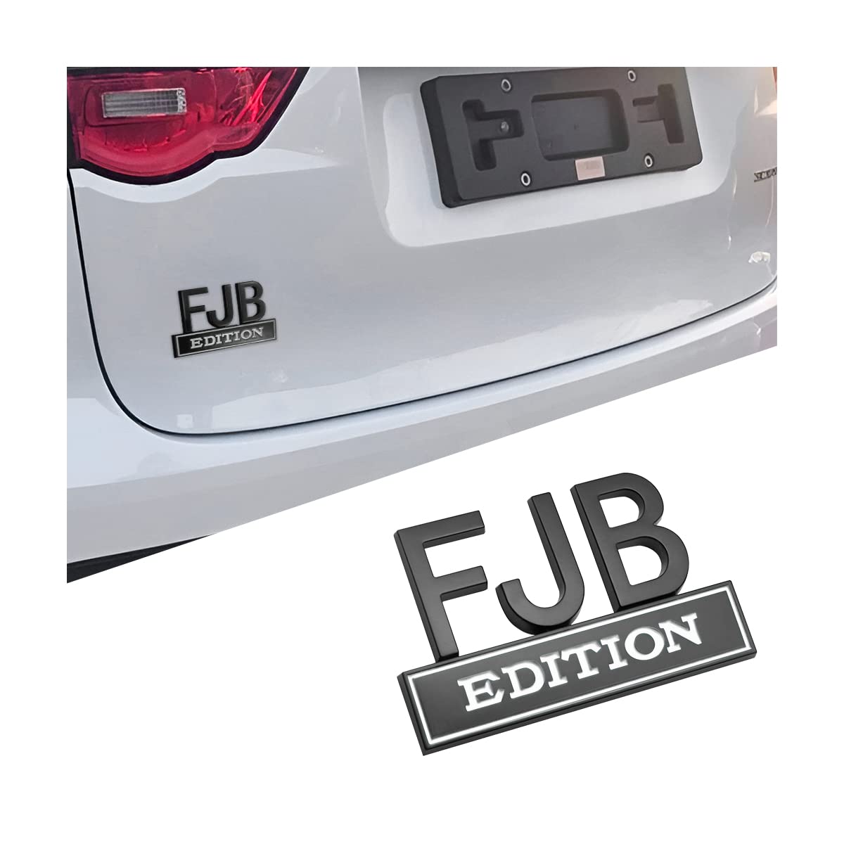 FJB Edition Car Emblem, 3D Letters Sticker for Auto Bumper Window, Fender Badge Metal Decal with 3M Strong Adhesive, Vehicle Decoration Accessories Universal for Truck, SUV, RV