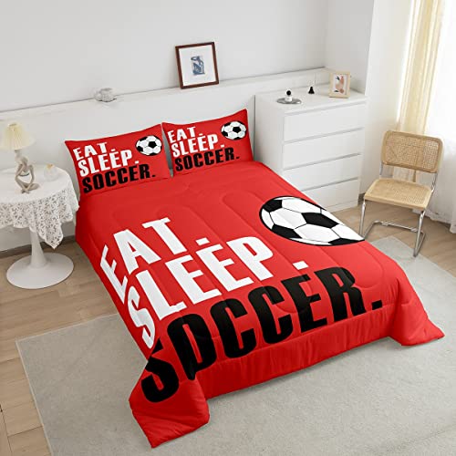 Image of Feelyou Football Bedding Set King Size 3Pcs for Boys Girls Women Men