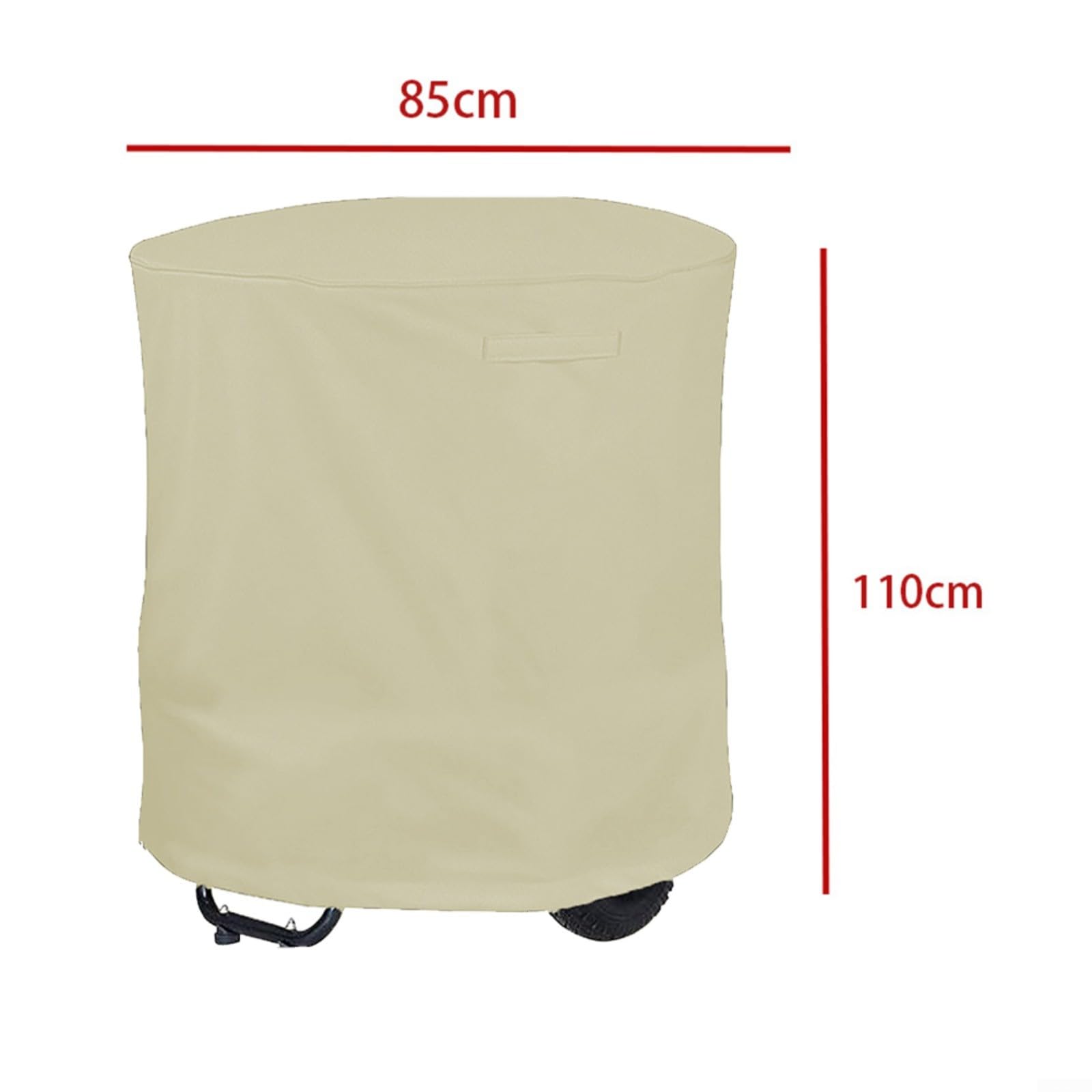 Holzhacker Abdeckung,wasserdichte Schwere Holzhäcksler-Schredder-Mulcher-Abdeckung Für Holzhäcksler-Schredder(beige)