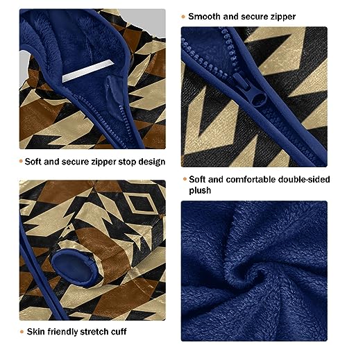 Image of Aflyko Boys Fleece Coat Blue Zip-Up Hoodie Girls Outerwear Kids Hooded Jacket 3-10T