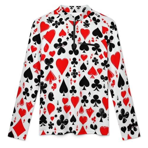 Playing Cards Symbol Men's Sun Protection Shirts UV SPF UPF 50+ Long Sleeve Rash Guard Lightweight3