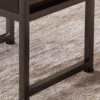Mesa de centro taburete cuadrado y asiento auxiliar para sofá 6