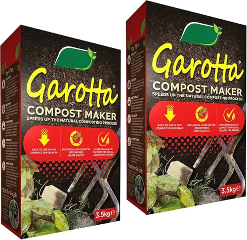 Topline Garotta Garden Compost Maker Bundle - Pack of 2 x 3.5kg Organic Compost Accelerator for Plants Card. Multipurpose Compost for Vegetables Growing Outdoor Plants.