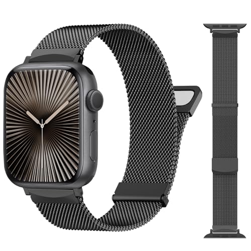 Ya en manzanajugosa.com: CeMiKa Correa Metálica Ajustable Compatible con Correas Apple Watch 45mm 44mm 42mm 49mm, Correa de Acero Inoxidable Doble Magnética para iWatch Ultra Ultra 2 Series 9 8 7 6 5 4 3 SE SE2, Negro
