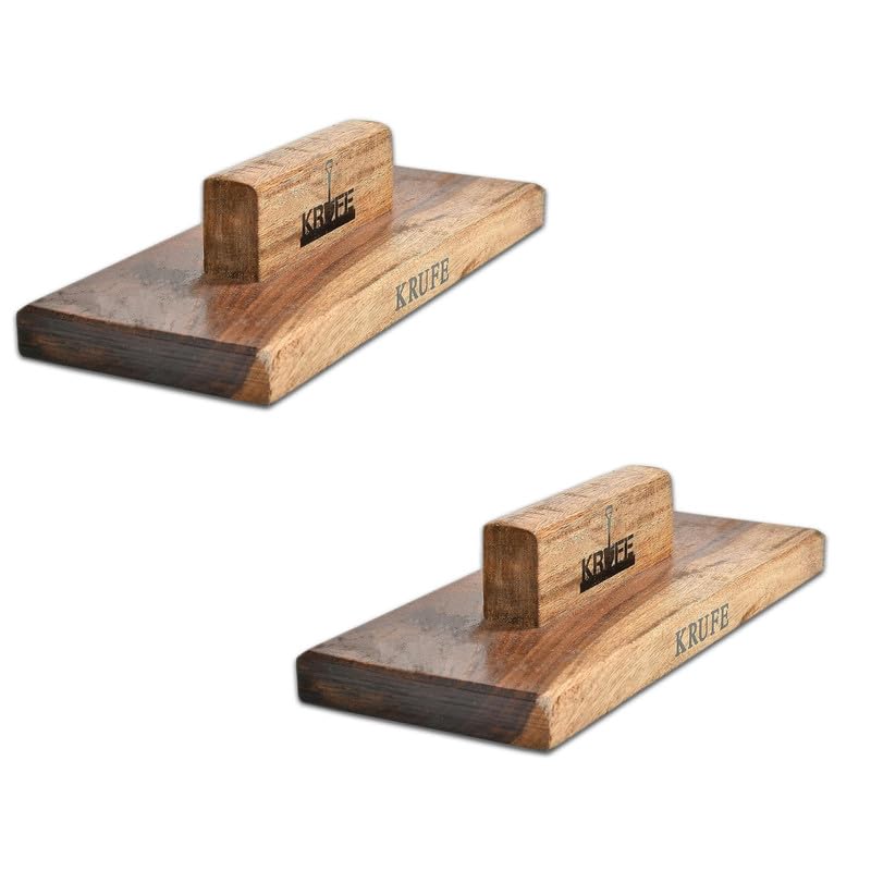 Image of KRUFE Wooden Trowel Wood Float for Mason Work | Ideal Tool for Level Wall Plastering and Cement Work | Handcrafted Wooden Trowel for Precise Masonry and Cement Pack of 2