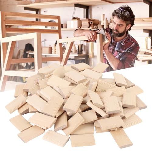ViaGasaFamido 100 Pack 5x19x30mm Beechwood Lose TaNo Domino Lose Tenon Tischlerei für Möbelschrank