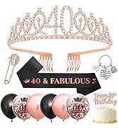 Anicy Geburtstagskrone & Schärpe Set Für Mädchen - 13. Geburtstag Party Dekoration