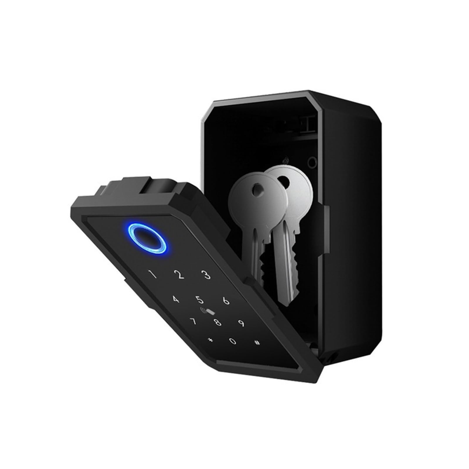 Caja fuerte, caja fuerte para llaves, Caja de seguridad electrónica Tuya Control 4,1 puerta de enlace impermeable al aire libre seguridad huella dactilar caja fuerte para dinero, efectivo y objetos de
