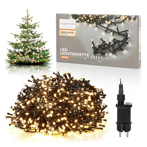 Nordstern LED Büschel Lichterkette Warmweiß 560 LEDs- Weihnachtsbaum...