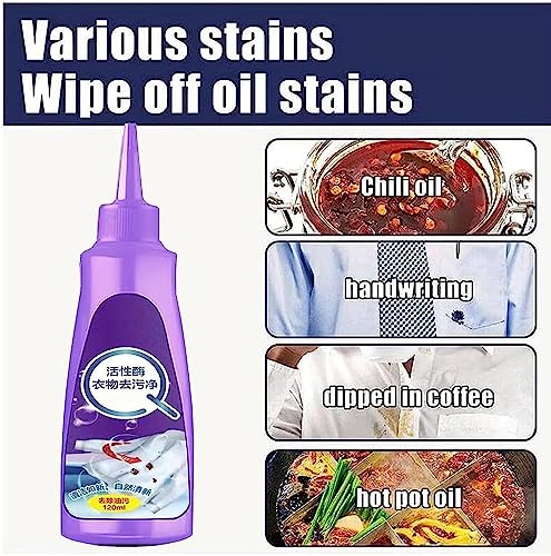 Image of COOFANDY Active Laundry Cloth Stain Remover, Deep Cleaning Detergent for All Textiles, White Shirt Protection, Garment Stubborn Stain Cleaner Oil Remover (1 Pc)