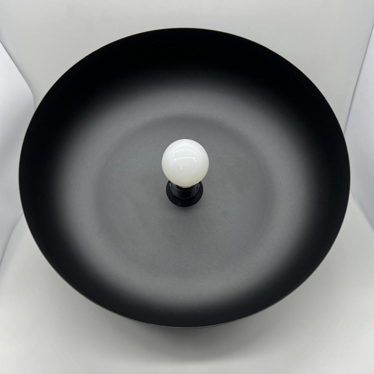 L+ Plafoniera LED da Soffitto in Metallo - Diametro 40cm - Attacco E27 Lampadina Esclusa - Made in Italy - Design Moderno per Cucina e Soggiorno (Nero)