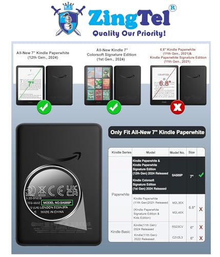 Image of Screen Guard Designed For Kindle PaperWhite /Paperwhite Kids /ColorSoft /Paperwhite Signature 7 Inch 2024 Nano Fiber Tempered Glass Screen Protector Flexible, HammerProof & Shatterproof
