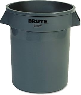 RCP2620GRA - Brute Refuse Container, Round, Plastic, 20 Gal, Gray