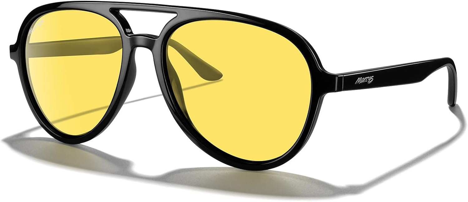 MERRY'S Classic Polarized Aviator Sunglasses For Womens Mens Retro Double Bridge Aviators S8376