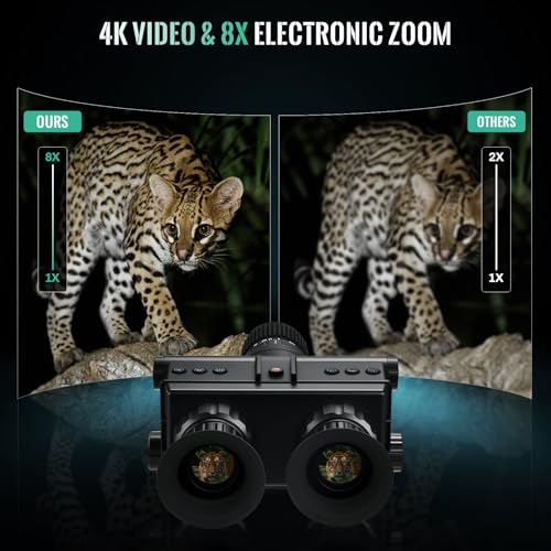 Gafas de visión nocturna 4K con zoom 8x y enfoque manual miniatura 3